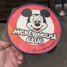 Vintage Mickey Mouse Club Tambourine Walt Disney made in the USA