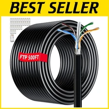500ft Cat 6 Outdoor Ethernet Cable, 23AWG, Heavy Duty
