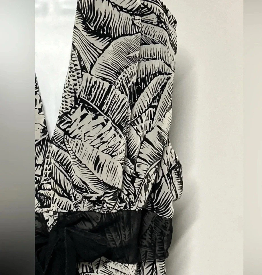 Jonathan Martin Mujer 3X Top Cuello en V Profundo Corbata Cintura Faja Sin Mangas Forrado Foto 2 de 4