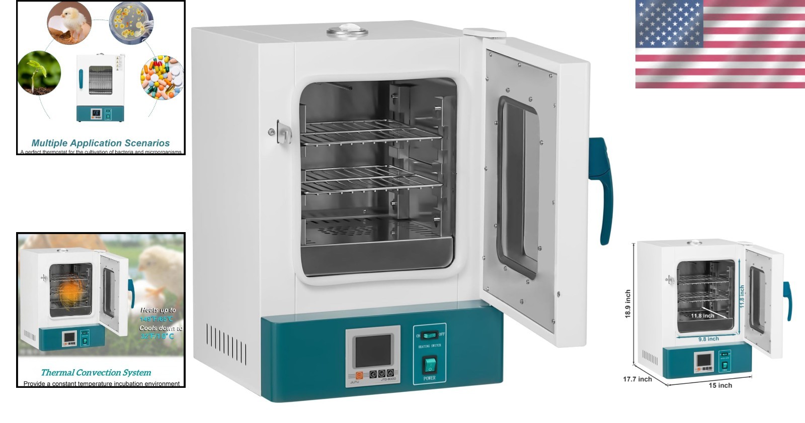 Lab Incubator 20L Precise Temperature Control 0-65°C Digital Microbiological