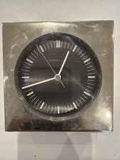 Tiffany & Co Desk Clock Swiss Concord 17 Jewel Quartz Mid Century Modern 4”