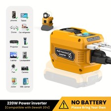 220W Power Inverter Compatible with Dewalt 20V Battery, DC 20V To AC 110V