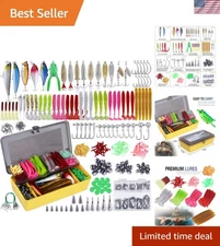 Durable 302-Piece Fishing Lures Set with Tackle Box - Perfect for All Anglers