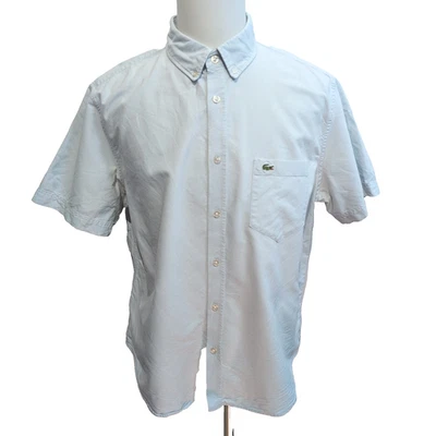 Chemise Lacoste Vintage XL Bleu Clair Regular Fit Poche manches courtes - Photo 1/4