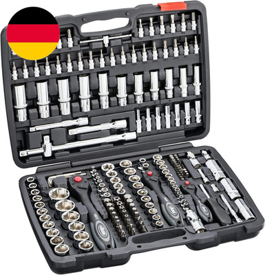 Vigor Steckschlüsselsatz V2461 I 172-Teiliges Werkzeug-Set, Antrieb: Sechs- Und 