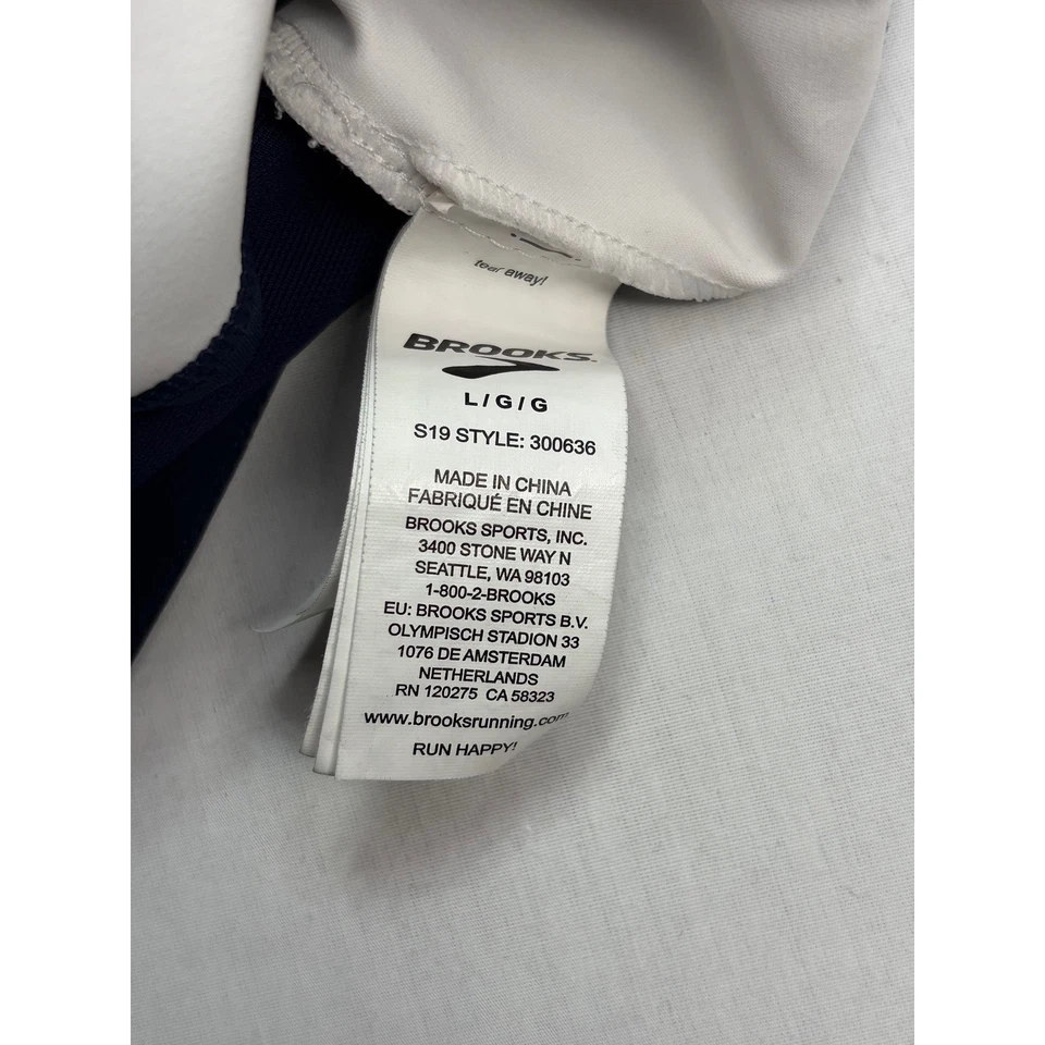 Sujetador deportivo Brooks blanco azul marino Dare Entrecruzado Correr grande para mujer Foto 3 de 4