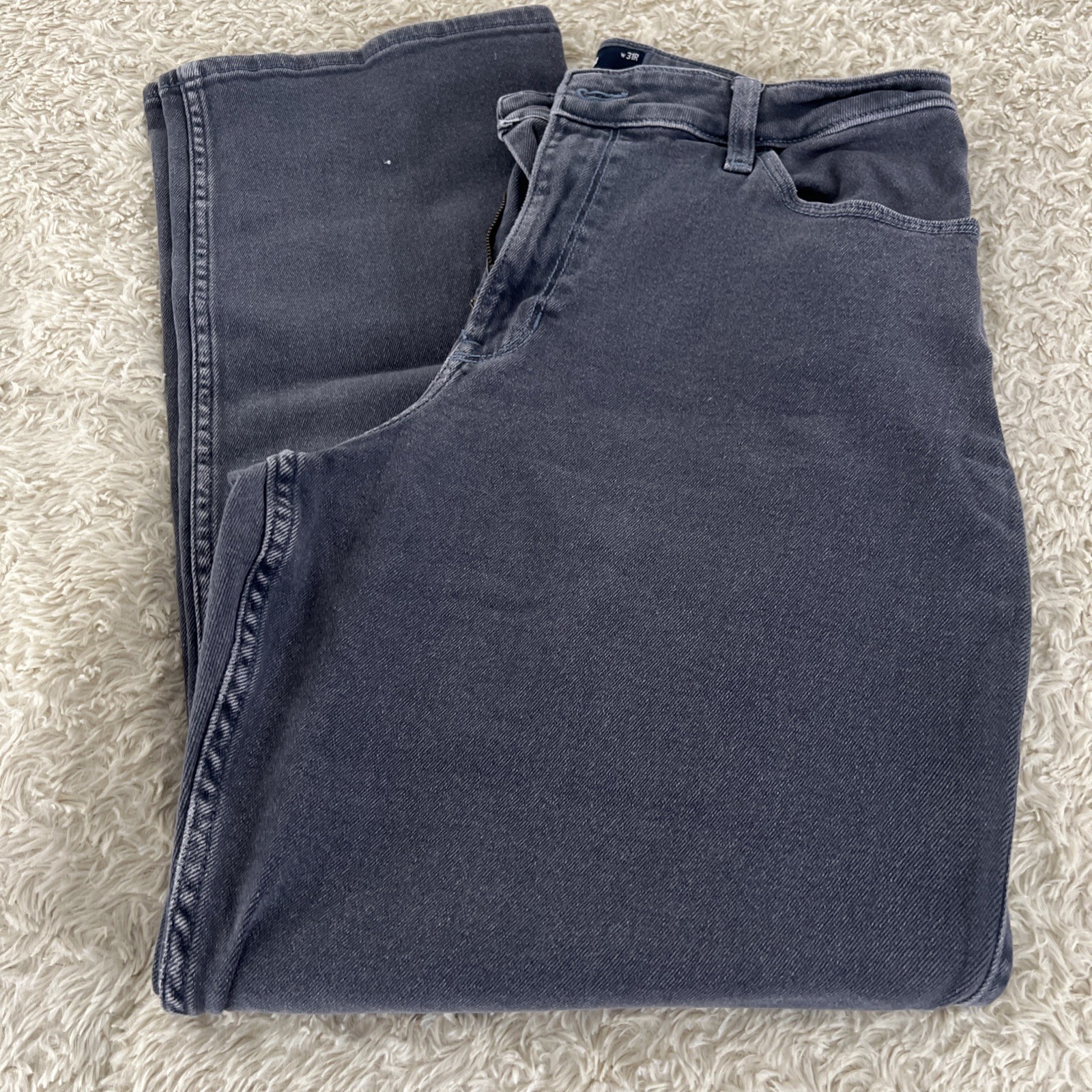 Women's Hollister Ultra High Rise Dad Gray Jeans Vintage Stretch Size 12R w 31 R