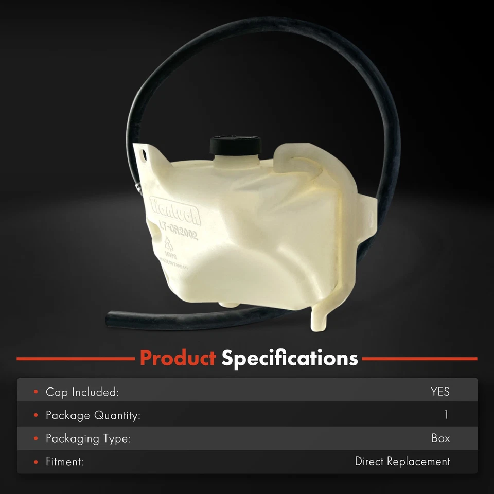 Coolant Reservoir Tank w/ Cap for Chrysler Sebring 96-00 Cirrus Dodge Stratus - Image 2 of 4