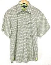 VTG Tommy Hilfiger 80 s 2 Ply Fabric Men s Green Check Long Sleeve Shirt Size L