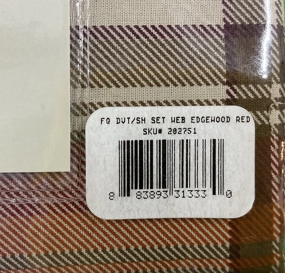 Eddie Bauer Edgewood Plaid Duvet Set - Multi Red (Full/Queen) - Image 3 of 4