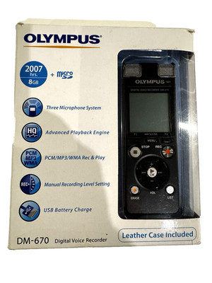 Olympus DM-670 Digital Voice Recorder, nagelneu ungeöffnet 