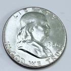 1956 P BEN FRANKLIN SILVER HALF DOLLAR, 90% SILVER FREE SHIPPING #7370
