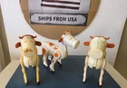 LOT of THREE (3) USED Vintage Fisher Price Little People Cow