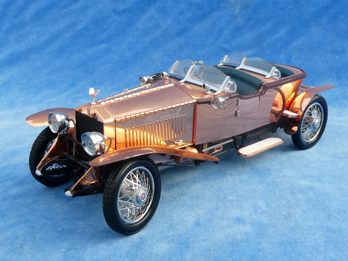 Miniature Rolls Royce Limousine Vintage - N9022 - Métal Jaune/or - Échelle Inconnue