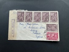 1965 Malaya Selangor 7 x 10c + stamps on Airmail cover Kuala Lumpur to England 