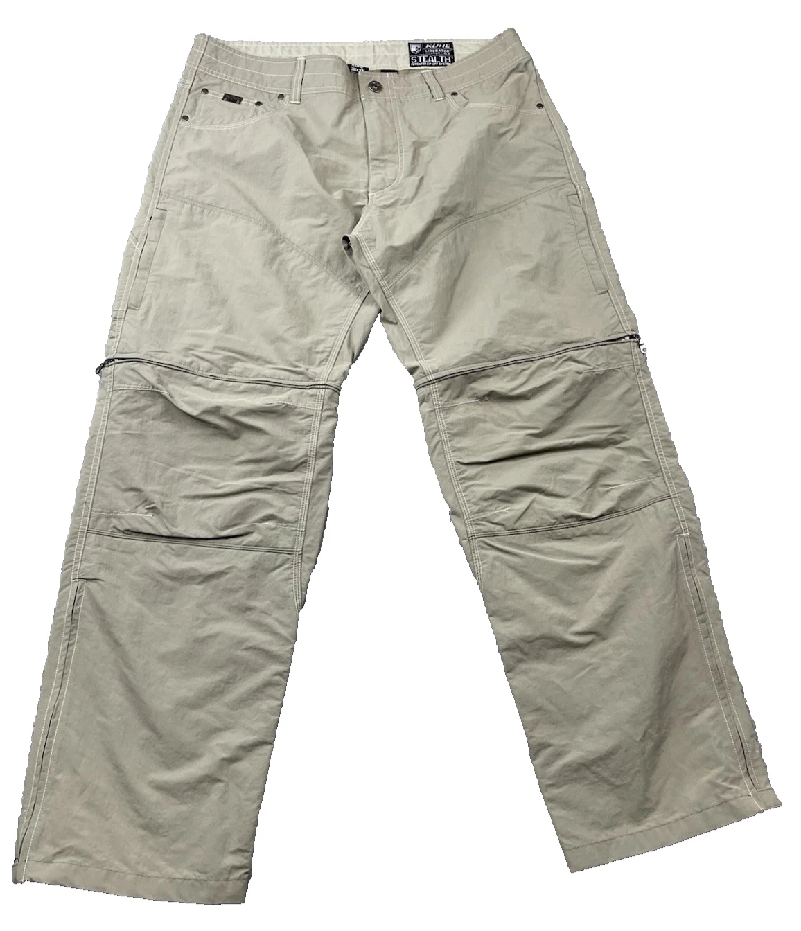 KUHL Stealth Liberator Convertible Cargo Pants Men's 38x32 Khaki Hiking Outdoor