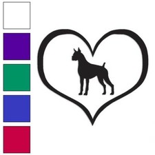 Love Boxer Dog Heart, Vinyl Decal Sticker, Multiple Colors  Sizes 1432