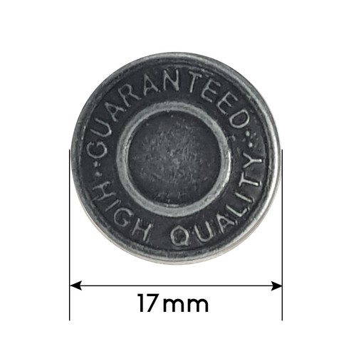17mm No Sew Hammer Jean Button Antique Design With Pins for Denim 8pcs to 100pcs - Picture 7 of 64