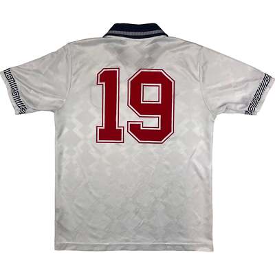 Umbro England 1990-92 Home Shirt #19 (Gascoigne) White | eBay UK