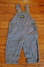 VTG Oshkosh B'Gosh Vestbak striped Bib Shortalls Overalls Size 6/9 Months USA