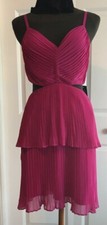 Express Backless Pleated Dresses, Pink or Black