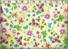QT Blessed Floral Bird House Coordinate Yellow 100 Cotton Quilt Fabric BTY