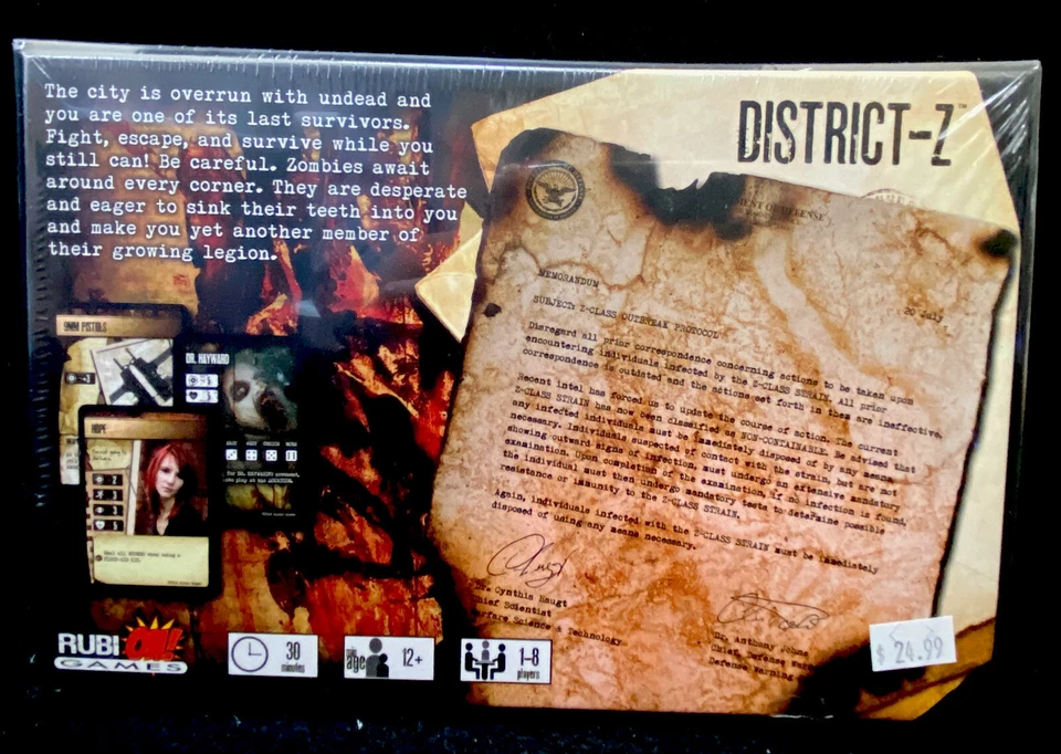 District-Z 2016 Rubio Games Card game Sealed - Image 2 of 2