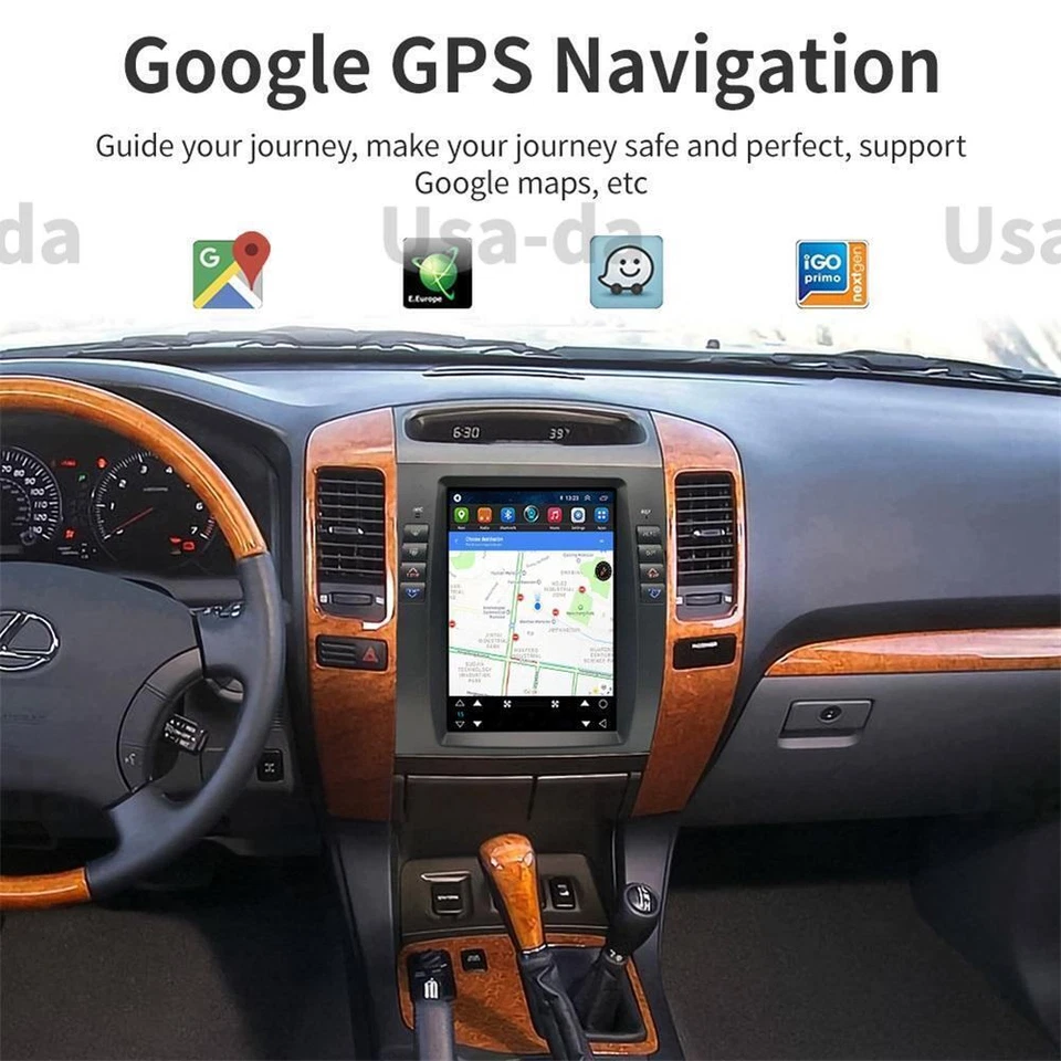 Unidad principal estéreo radio navegación GPS coche 10,4" para Lexus GX470 2002-2009 2+32G Foto 4 de 4