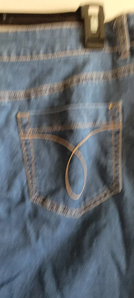 Falda vaquera de mezclilla para mujer 14 recta Kim Rogers elástica con bolsillos Foto 3 de 4