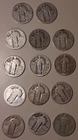 Lot of Fourteen (14) Dateless 25C Standing Liberty Quarters, all D Mint (#4993)