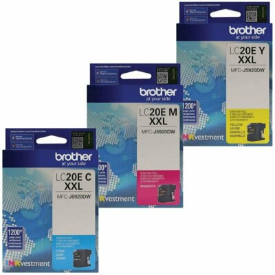 Brother (LC20E) C,M,Y Super High Yield Combo- 3 pack