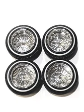 1/24 -1/25 scale lowrider Dayton  chrome deep wire rims & tires