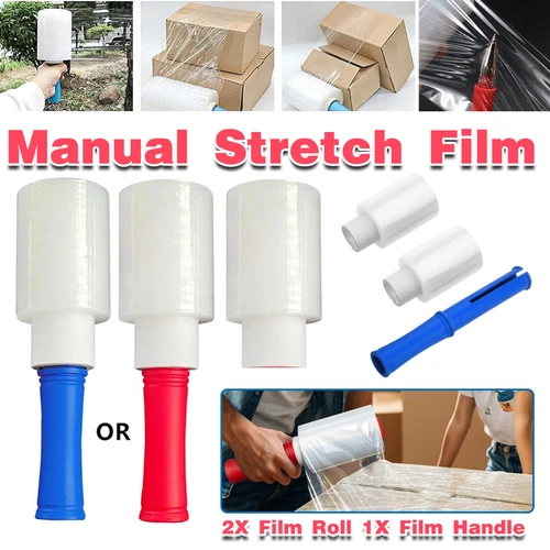 Mini Stretch Wrap Handle Film for Packaging Clear Plastic Roll Shrink Wrap Roll