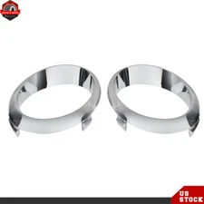 Pair Chrome For 2013-2016 Ford Fusion Fog Light Lamp Cover Bezel Trim Ring