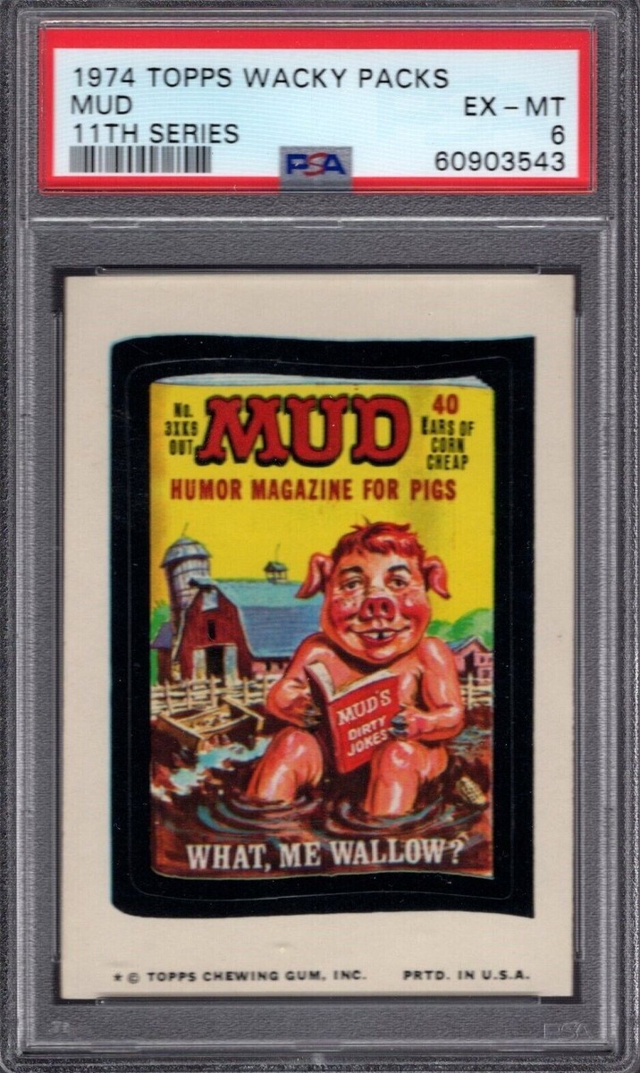 Vintage 1974 Novelty Topps Wacky Packages MUD Magazine Joke Fun