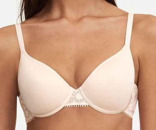 Chantelle Day to Night Smooth Custom Fit Bra sz 36D / EU 80D  15F6 nude