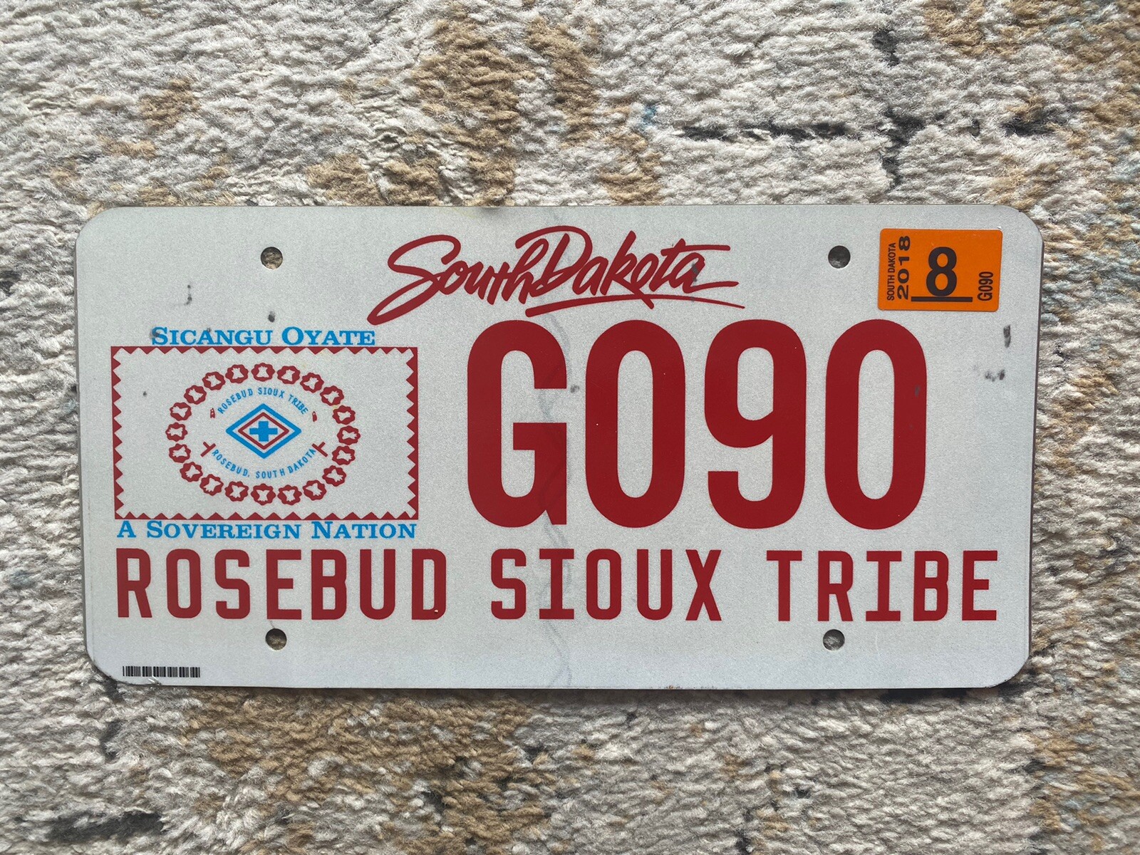 2015 South Dakota Rosebud Sioux Tribe License Plate SD Indian Tribal