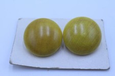 60er Jahre Ohrclip Kunststoff senfgelb gemasert 50er rockabilly Mode Ohr Schmuck