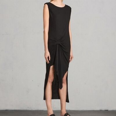 AllSaints  2 (US)  Riviera Jersey Dress, Women's Dark Gray | eBay