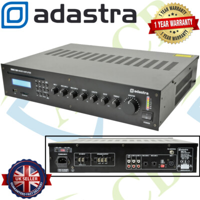 Adastra Mischpult Verstärker mit DAB BT USB/SD RM120D BT/DAB 100V 5 Kanal
