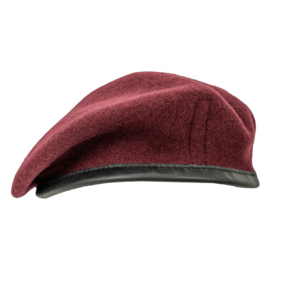 100% Wool BRITISH BERET- All Sizes MAROON Parachute