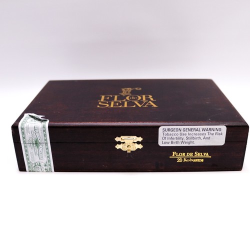 "Flor de Selva Robustos leere Holzzigarrenbox 8,5"" x 5,75"" x 2" - Bild 2 von 10
