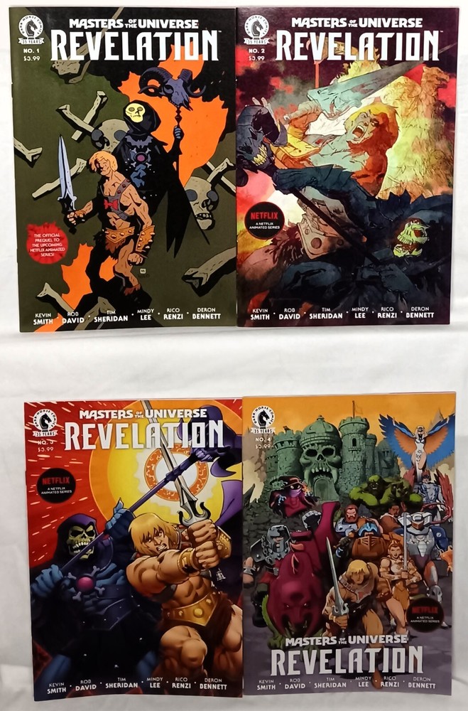 MASTERS of the UNIVERSE Revelation #1 - 4 Variant Cover B Set Netflix Dark Horse