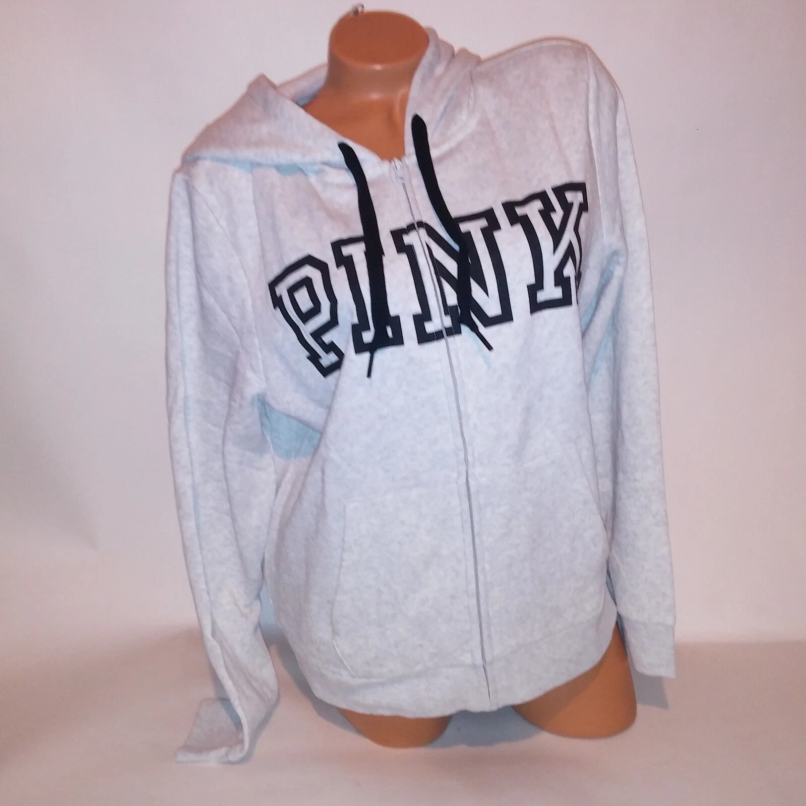 UNDERCOVER Felpa Victoria Secret ROSA con cappuccio XL grigia nera logo full zip manica lunga nuova