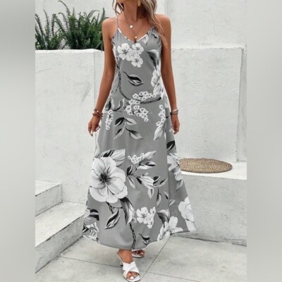 Emery Rose Floral Print Maxi Dress | eBay