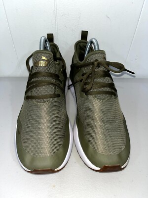 Puma Pacer Next Cage Fresh 373983-02 Women 8 Running Shoes Olive Lace Up Sneaker
