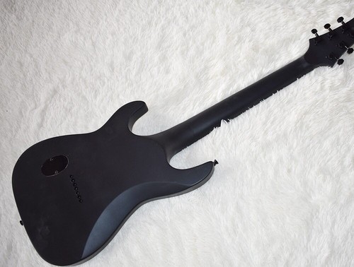 Chitarra elettrica 7 corde trasparente corpo bianco motivo tigre, accessori neri - Foto 5 di 12