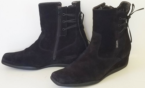 side zip WEDGE booties ANKLE BOOTS 