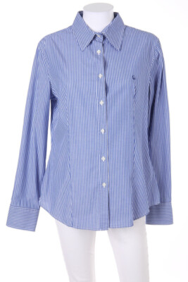 UNITED COLORS OF BENETTON Shirt Blouse Stripes D 40-42 grey blue