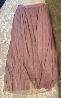 boohoo Tall Boutique Tulle Mesh Midi Skirt Purple Size